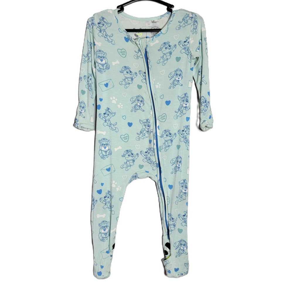 Bellabu Bear Paw Patrol Bamboo Convertible Footie Romper Blue 9-12 Months‎